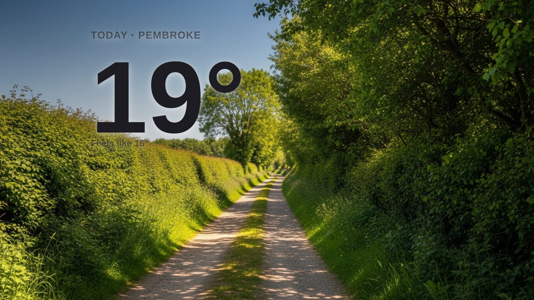 Sunny skies for Pembroke today - here's your Friday forecast